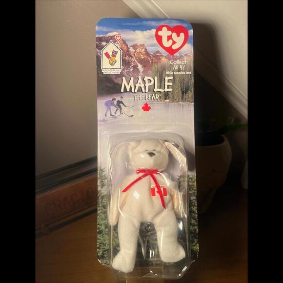 ULTRA RARE MAPLE THE BEAR TY BEANIE BABY! With TWO errors!